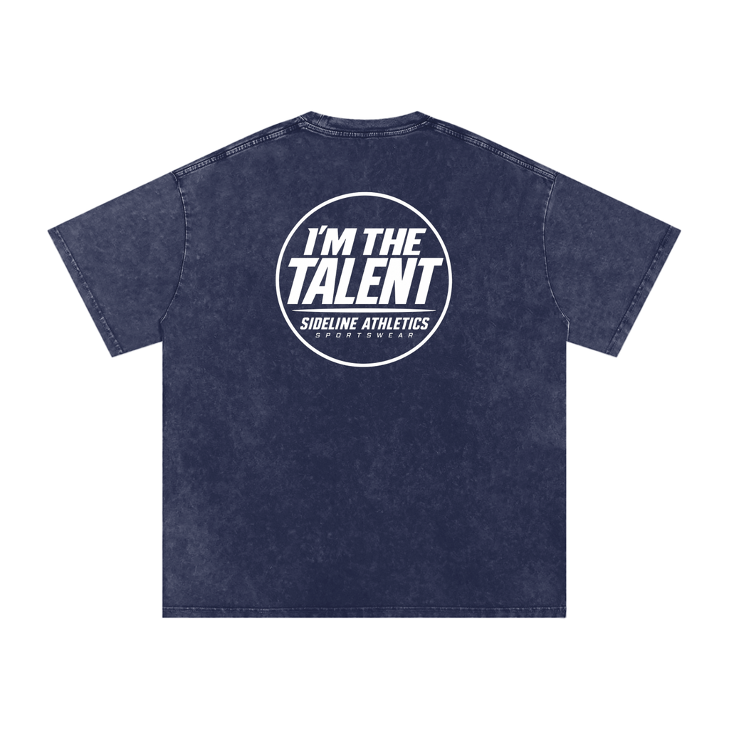 I'M THE TALENT Washed Oversized Cotton T-Shirt