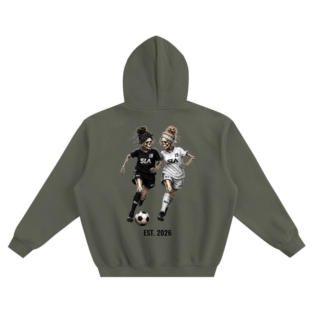 Women's Soccer Bestie Fleeced Boxy Hoodie