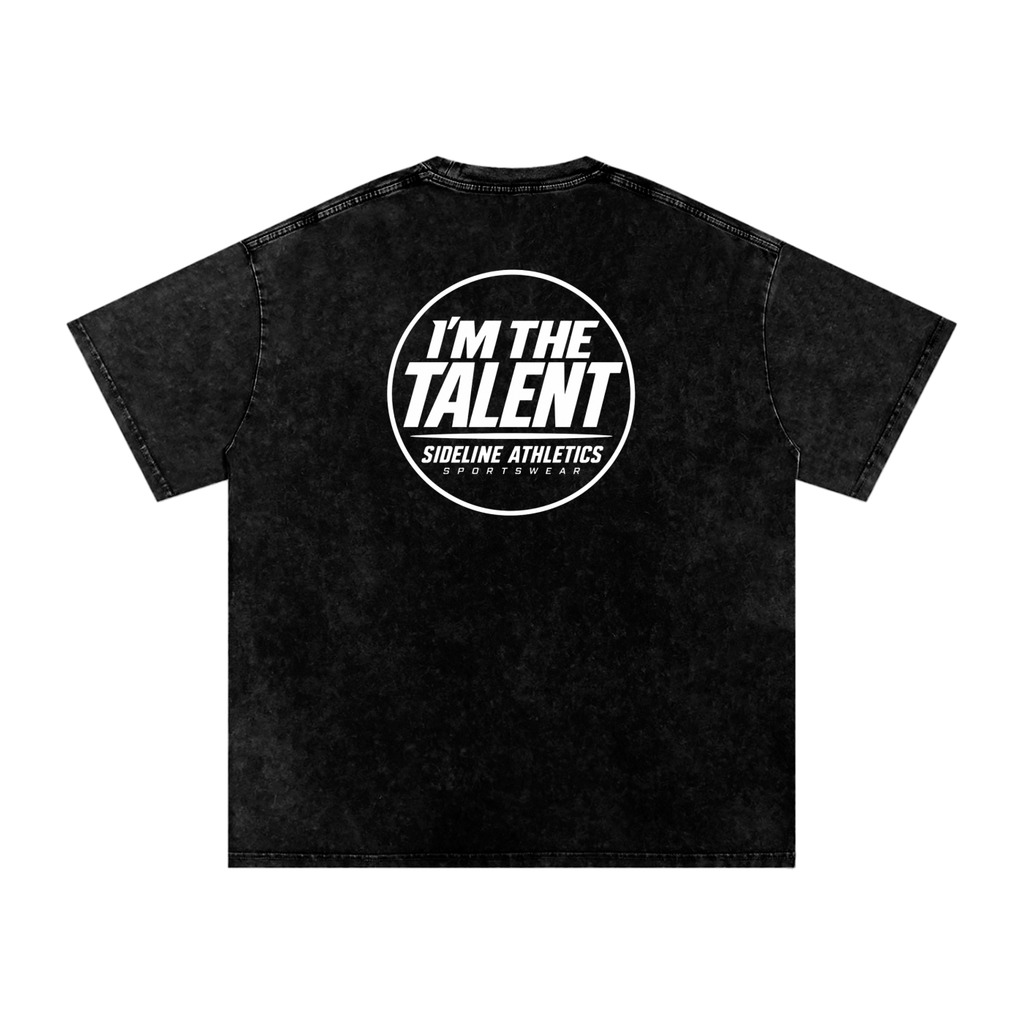 I'M THE TALENT Washed Oversized Cotton T-Shirt