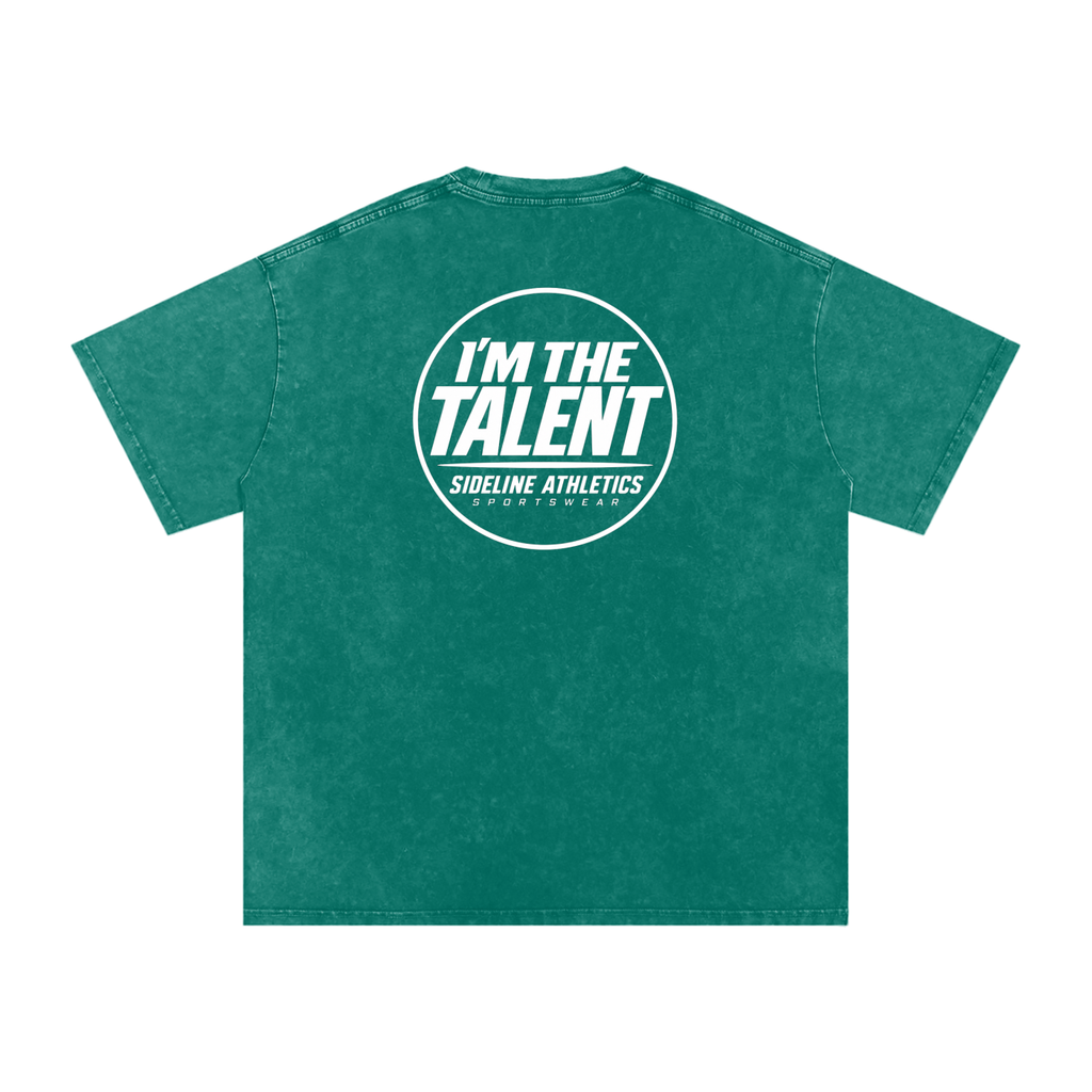 I'M THE TALENT Washed Oversized Cotton T-Shirt